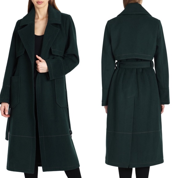 Badgley mischka wool coat Clearance